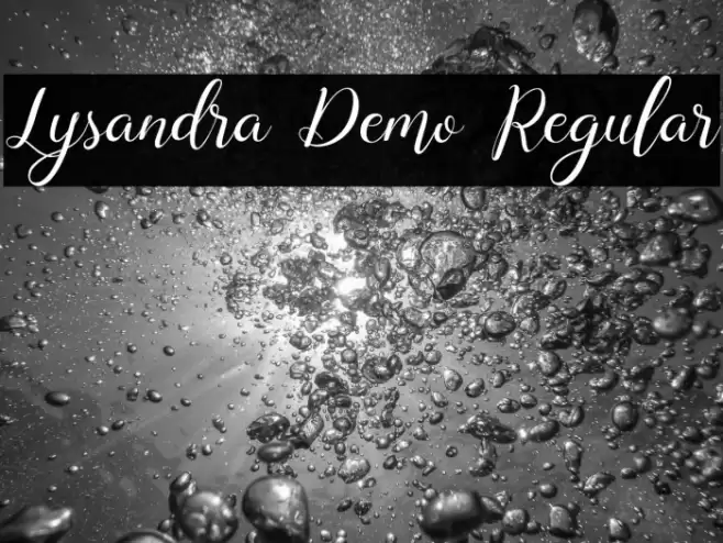 Lysandra Demo Regular Font examples