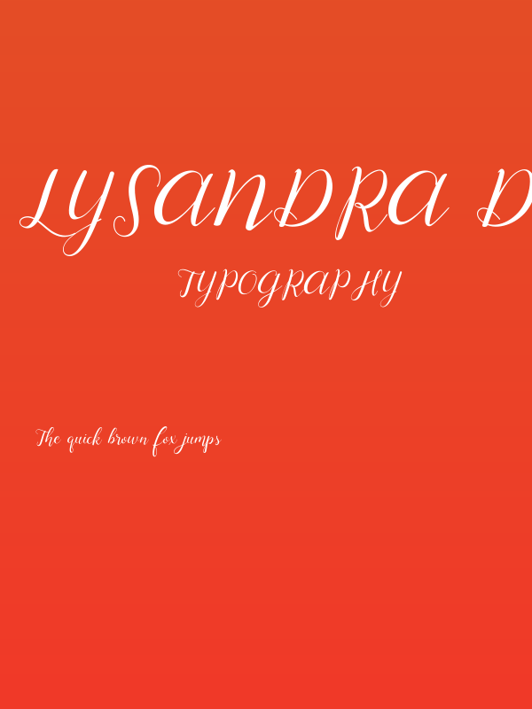 Lysandra Demo Regular Poster
