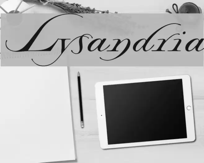 Lysandria Font examples
