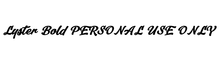 Lyster Bold PERSONAL USE ONLY  font caratteri gratis