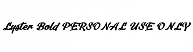 Lyster Bold PERSONAL USE ONLY  フリーフォントのダウンロード