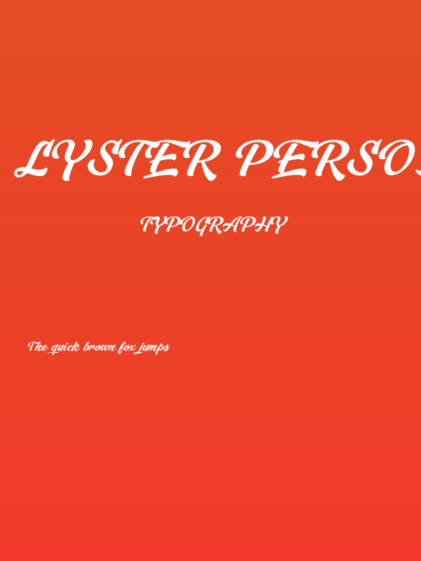 Lyster PERSONAL USE ONLY Poster