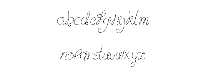 lydeke Handwrithing Font LOWERCASE