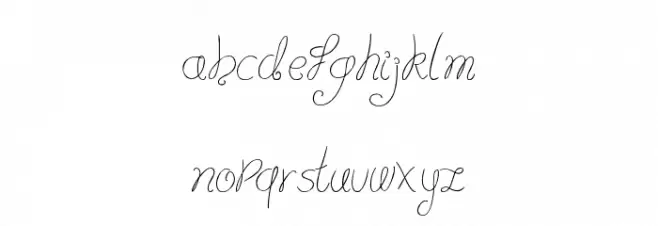 lydeke Handwrithing Font LOWERCASE