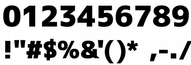 M+ 1c black Font Alte caractere
