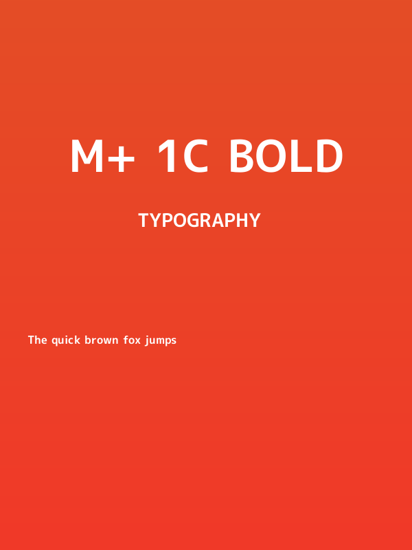 M+ 1c bold Poster