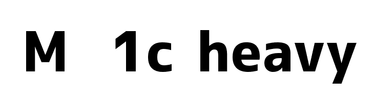 M+ 1c heavy Font