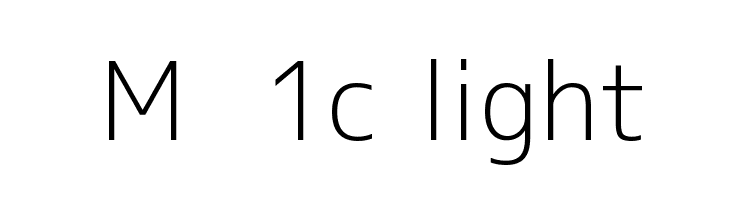 M+ 1c light Font