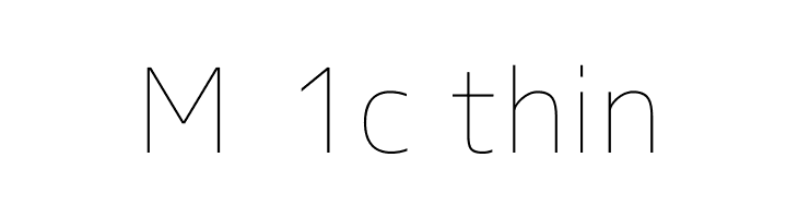 M+ 1c thin  Free Fonts Download