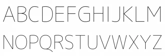 M+ 1c thin Font Litere mari