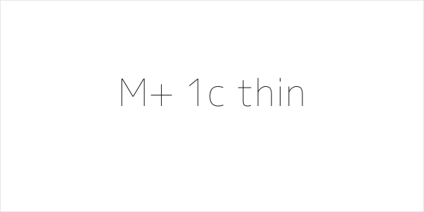 M+ 1c thin Logo