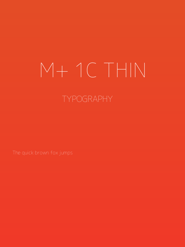 M+ 1c thin Poster