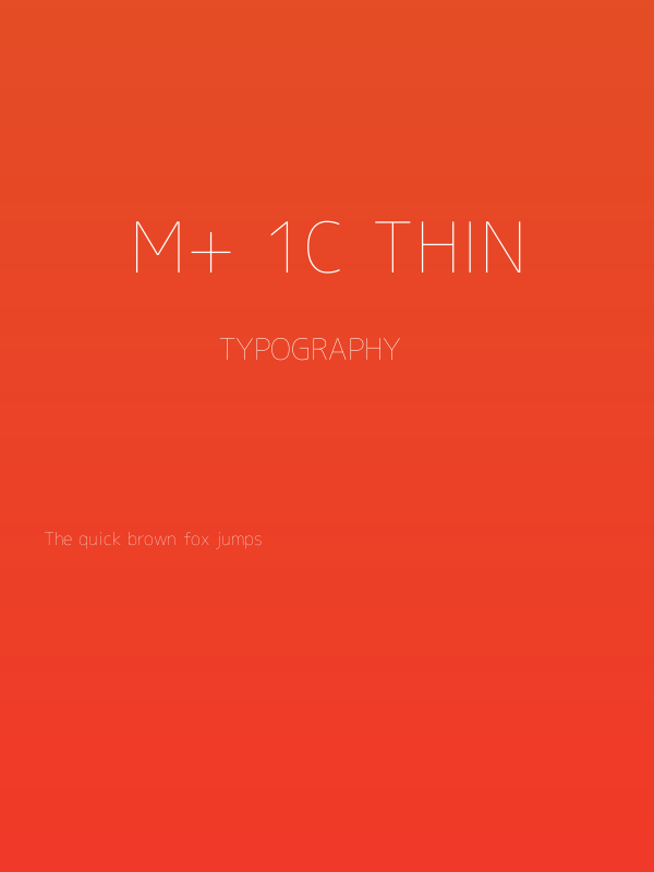 M+ 1c thin Poster