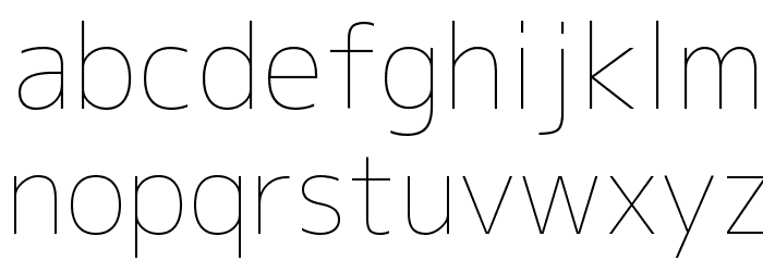 M+ 1c thin Font LOWERCASE