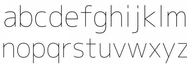 M+ 1c thin Font LOWERCASE