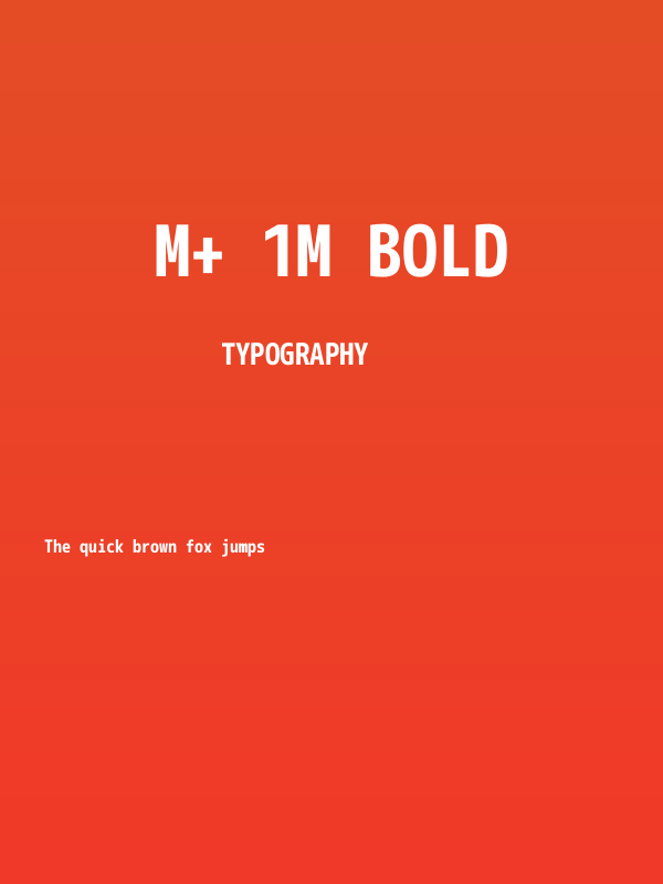 M+ 1m bold Poster