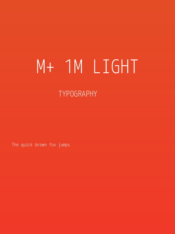 M+ 1m light Poster