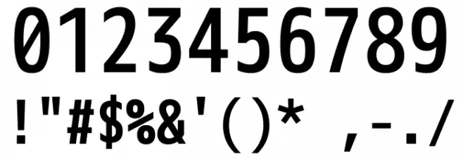 M+ 1m medium Font OTHER CHARS