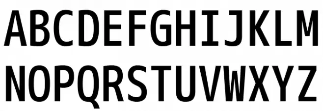 M+ 1m medium Font Litere mari