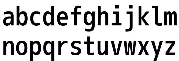 M+ 1m medium Font LOWERCASE