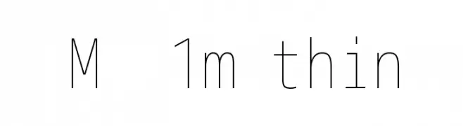 M+ 1m thin  フリーフォントのダウンロード