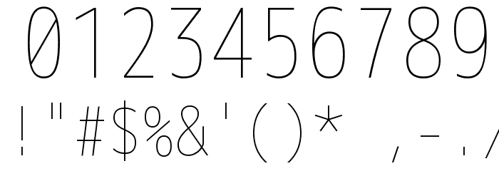 M+ 1m thin Font OTHER CHARS