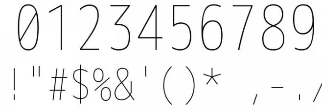 M+ 1m thin Schriftart Anderer Schreiben