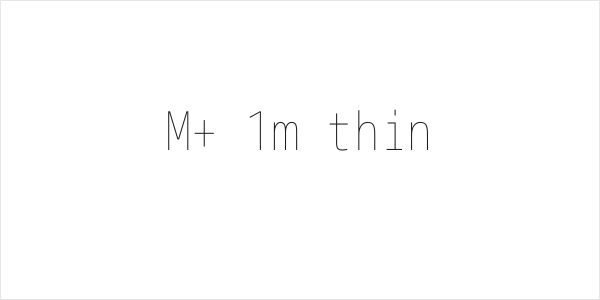 M+ 1m thin Logo