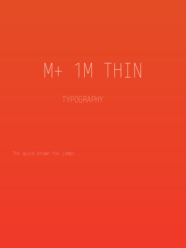 M+ 1m thin Poster