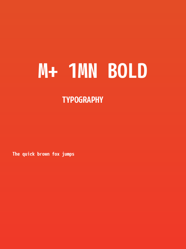 M+ 1mn bold Poster