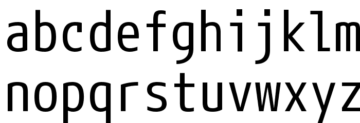M+ 1mn regular Schriftart Kleinbuchstaben