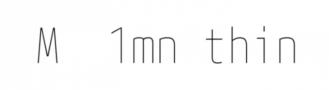 M+ 1mn thin  フリーフォントのダウンロード