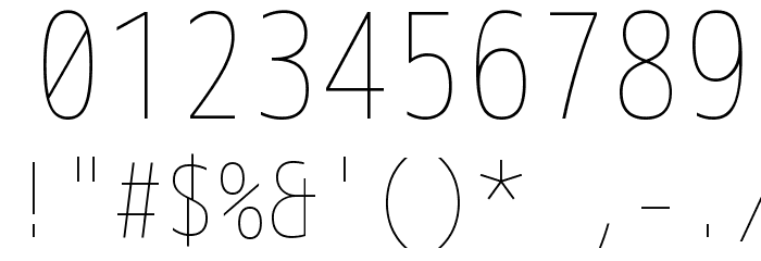 M+ 1mn thin Font Alte caractere