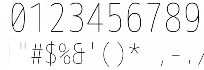 M+ 1mn thin Font Alte caractere