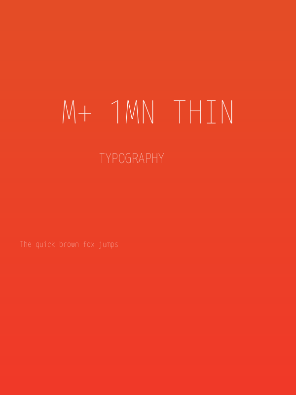 M+ 1mn thin Poster