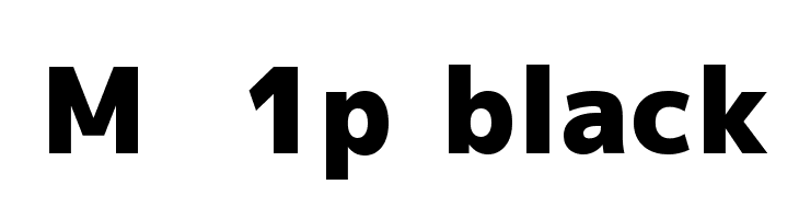 M+ 1p black Font