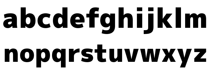 M+ 1p black Font LOWERCASE