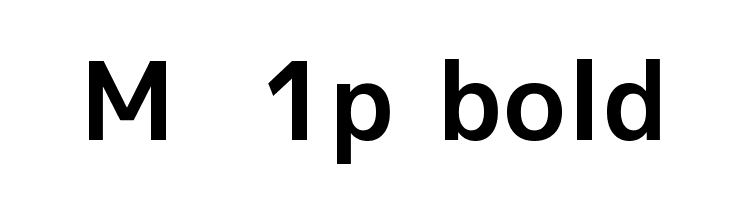 M+ 1p bold Font