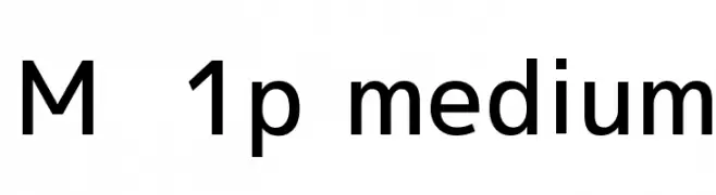 M+ 1p medium  font caratteri gratis