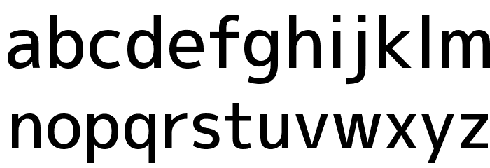 M+ 1p medium Font LOWERCASE