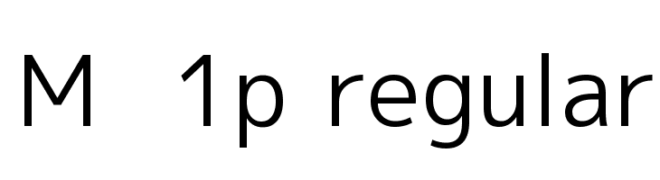 M+ 1p regular Font