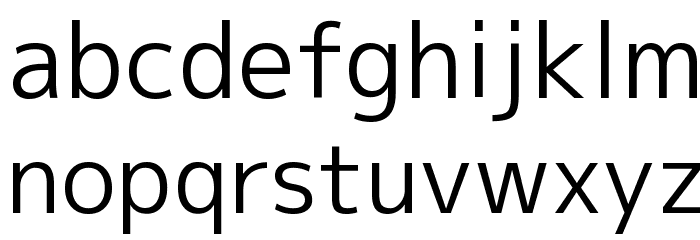 M+ 1p regular Font Litere mici