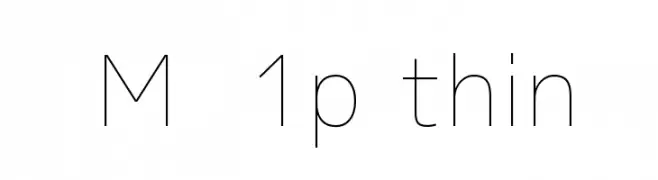 M+ 1p thin  Скачать бесплатные шрифты