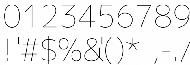 M+ 1p thin Font OTHER CHARS