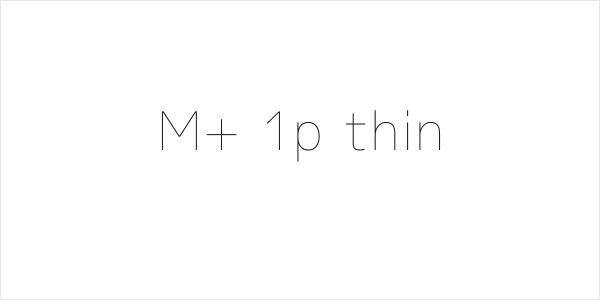 M+ 1p thin Logo