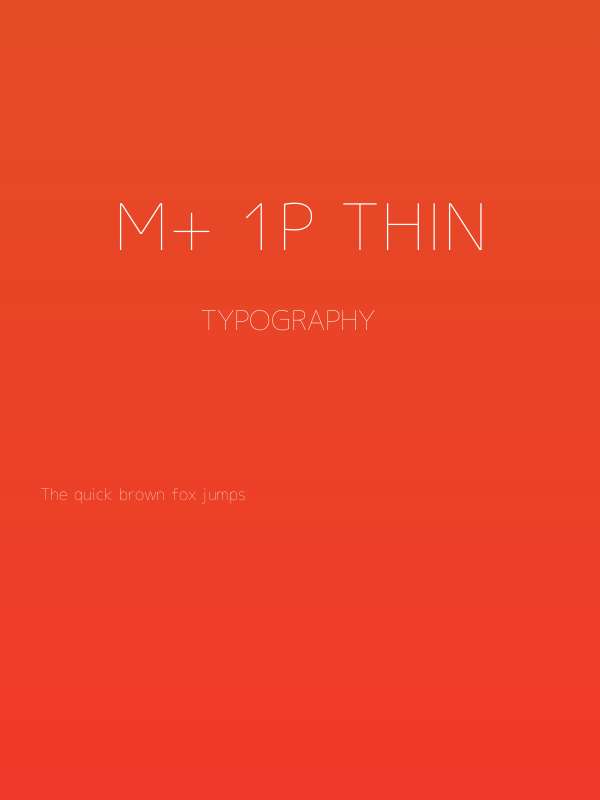 M+ 1p thin Poster