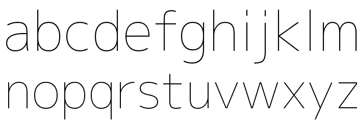M+ 1p thin Font LOWERCASE