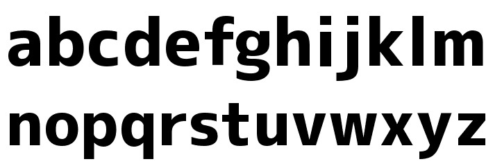 M+ 2c heavy Font LOWERCASE