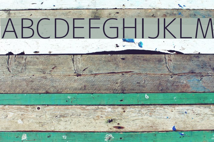 M+ 2c light Schriftart examples