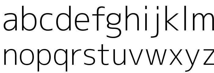 M+ 2c light Schriftart Kleinbuchstaben